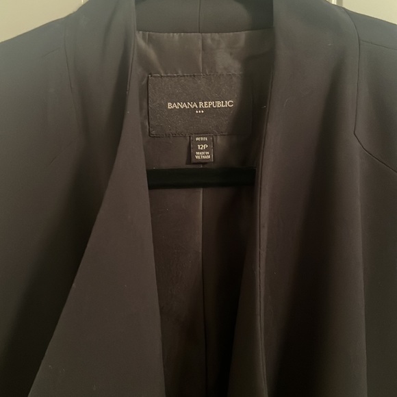 Banana Republic Black Blazer with Silver Zippers - Picture 2 of 3